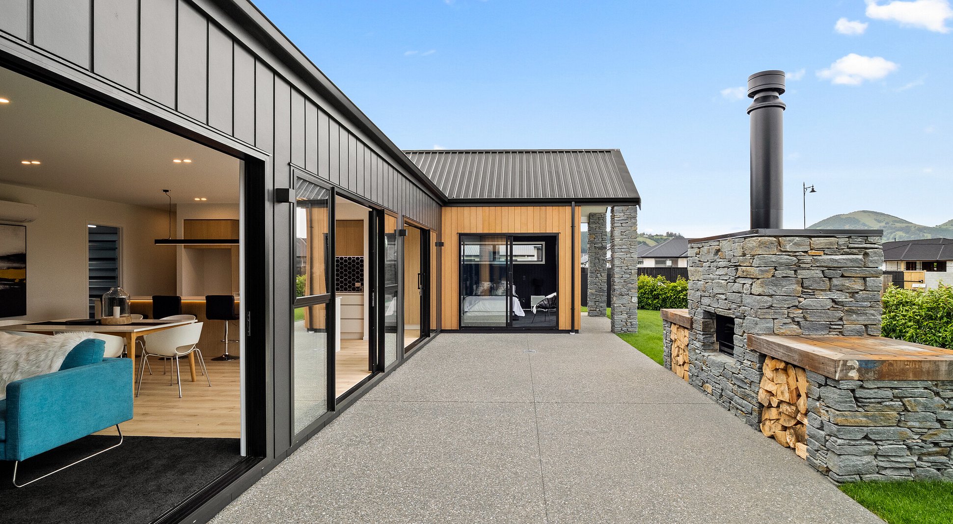 New brick home built on Dundee road built by builders MJW Homes. Dunedin, Otago NZ