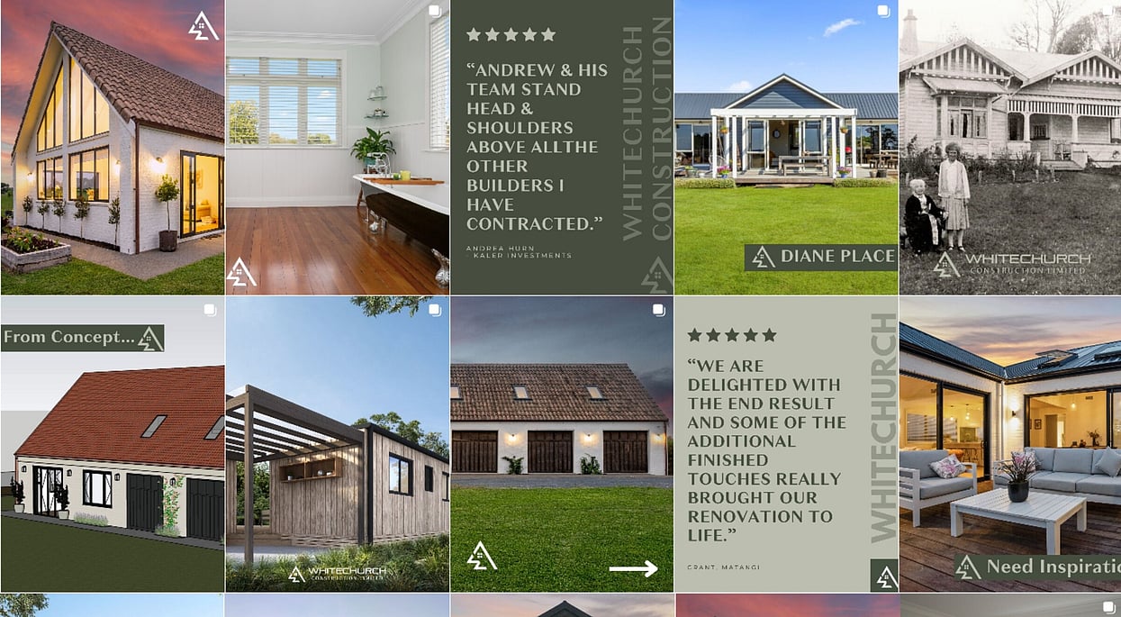 Instagram design for Whitechurch Construction by Nota Bene