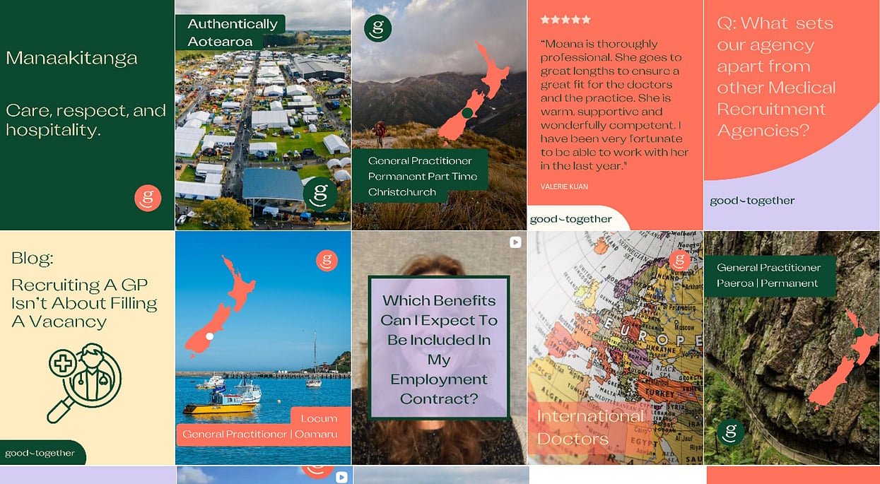Social Media design for Good Together Medical Recruitment by Nota Bene