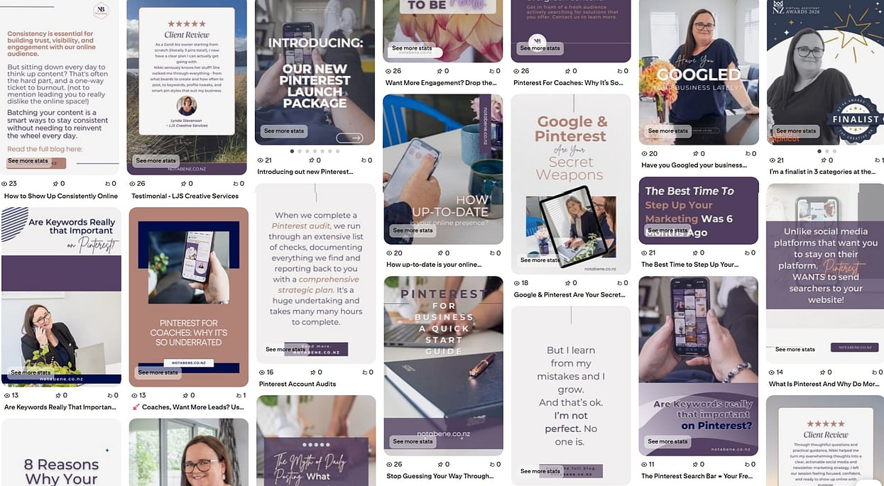 Design work for Pinterest from Nota Bene