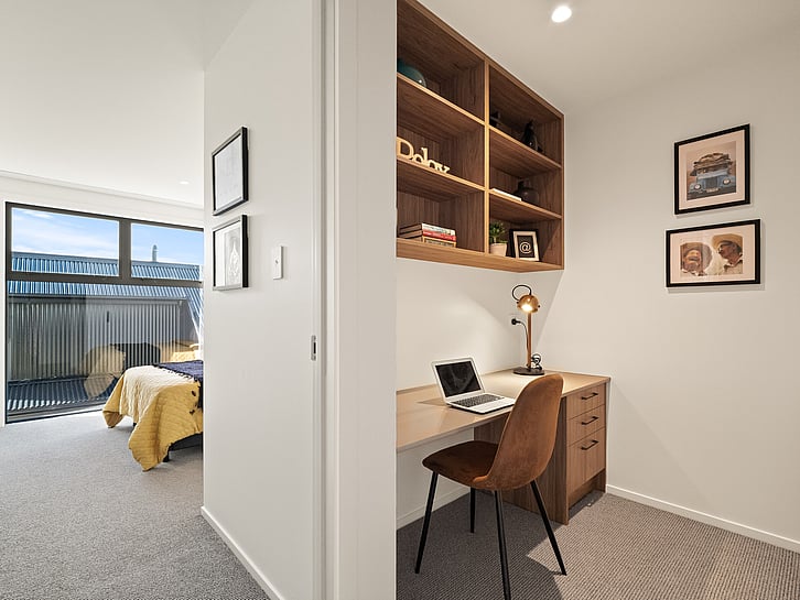 Study image of Highgate Ridge townhouse in Maori Hill by MJW Homes. Dunedin, Otago NZ