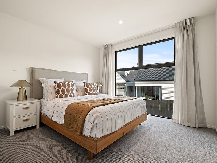 Bedroom image of Highgate Ridge townhouse in Maori Hill by MJW Homes. Dunedin, Otago NZ