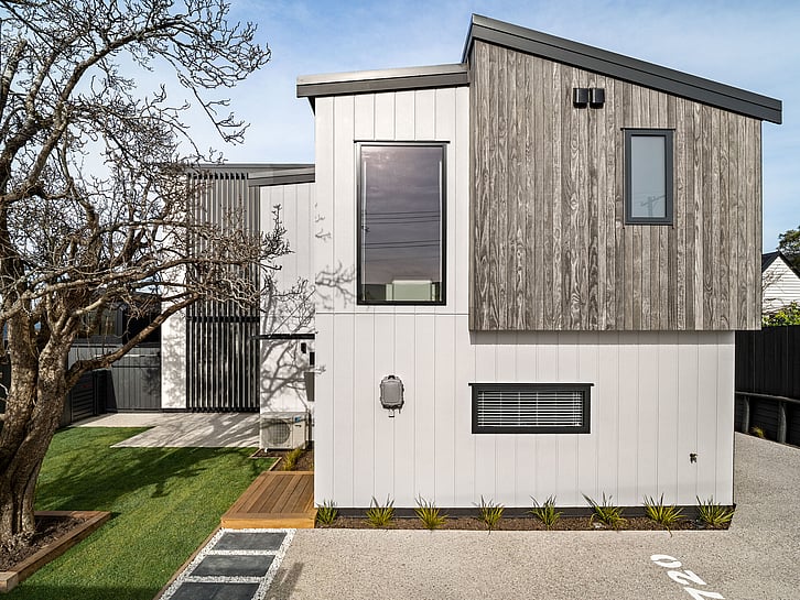 Exterior image of Highgate Ridge, collection of townhouses in Maori Hill by MJW Homes. Dunedin, Otago NZ