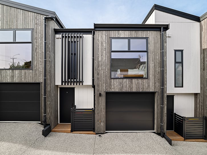 Exterior image of Highgate Ridge, collection of townhouses in Maori Hill by MJW Homes. Dunedin, Otago NZ