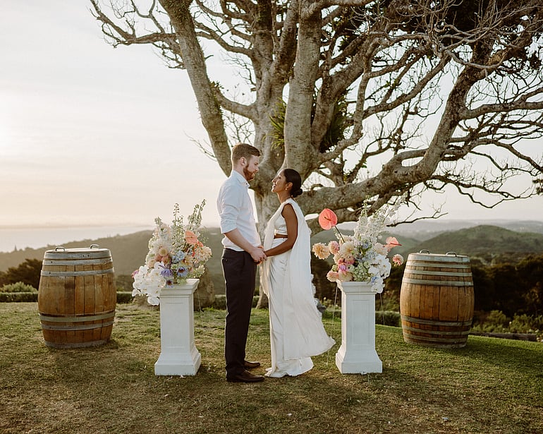 relaxed vineyard wedding venue Waiheke Island