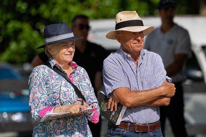 Craig and Tammy Ramsay pictured at the Karaka Sales. - Photo: Angelique Bridson