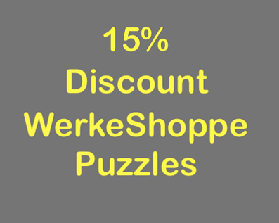15% discount on werkeshoppe jigsaw puzzles