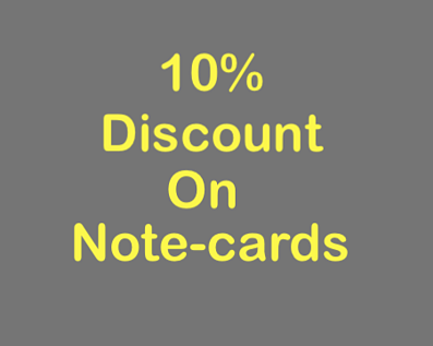 10% Discount on Note-cards