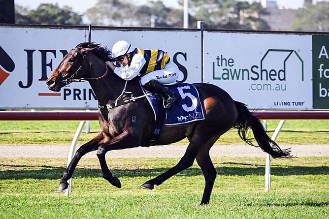 Perfumist powers to an emphatic victory in the Gr.3 NZB Tibbie Stakes (1400m). - Photo: bradleyphotos.com.au