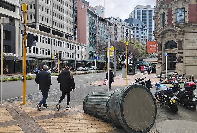 An art installation on Stout Street, Wellington, New Zealand