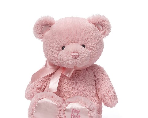 My First Teddy Pink 30cm soft toy baby gift keepsake
