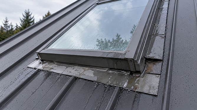 leaking skylight flashing ai