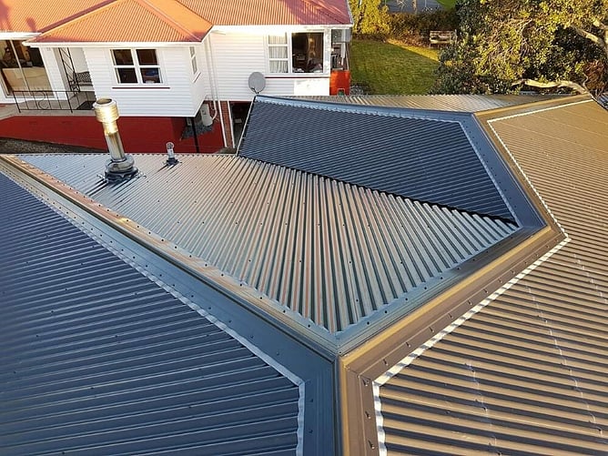 new roof with chimney