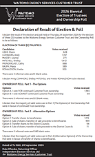 Declaration of result of election and poll