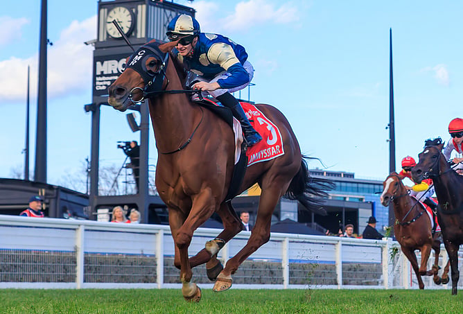 Jimmysstar was a brilliant winner of the Gr.1 Manikato Stakes (1200m) at Caulfield on Sunday. - Photo: Grant Courtney