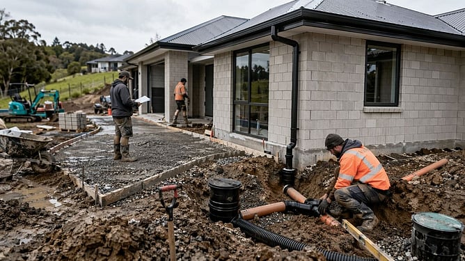 drainage being added to a new build home ai