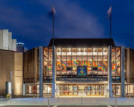 Creative Commons: Christchurch Town Hall:  https://commons.wikimedia.org/wiki/File:Christchurch_Town_Hall_of_the_Performing_Arts,_New_Zealand.jpg