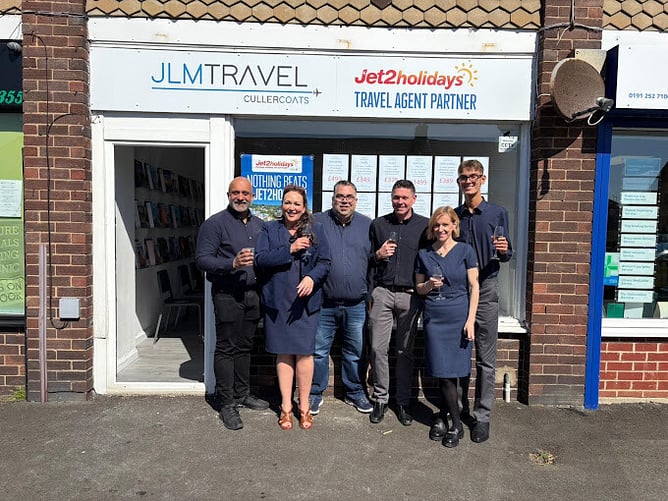 JLM Travel - Some of our friendly and experienced team outside our Cullercoat shop