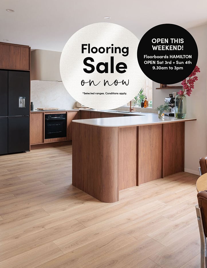 Laminate wood look floor in a bathroom.