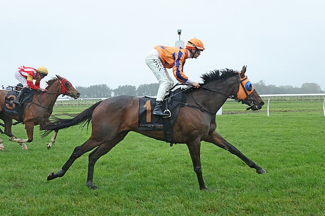 Qali Al Farrasha and Wiremu Pinn race away with the Gr.3 Grangewilliam Stud Taranaki Breeders Stakes (1400m) - Photo: Race Images