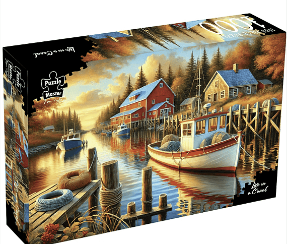 Puzzle Master 1000 Piece Jigsaw Puzzle: Life on a Canal