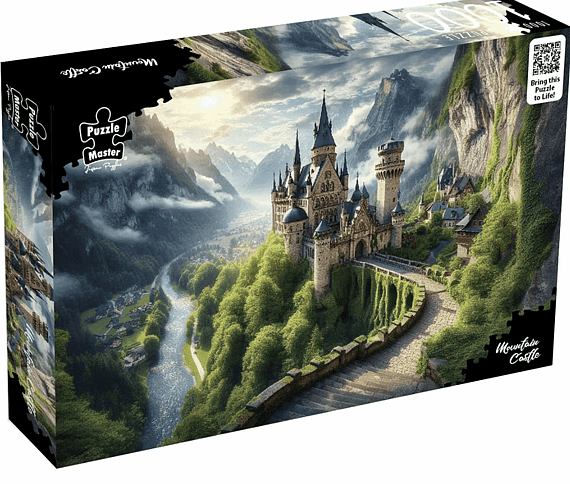 Puzzle Master 1000 Piece Jigsaw Puzzle: Mountain Castle