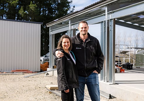 KJ and Robyn Andersen on site