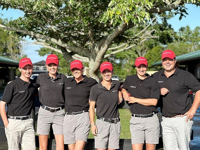 Team Inglewood (Gus Wigley far right)pictured at Karaka. - Photo: supplied