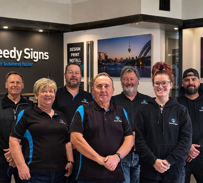 The Speedy Signs Takapuna team