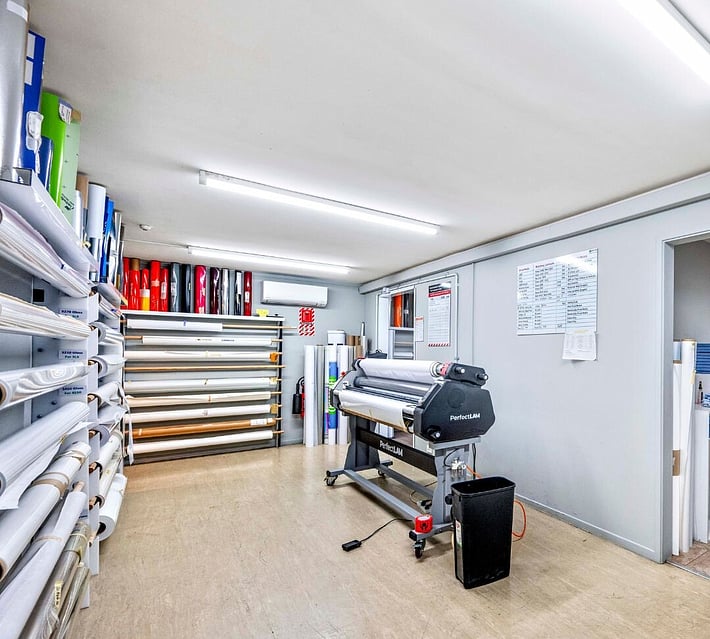 Speedy Signs Takapuna printing room