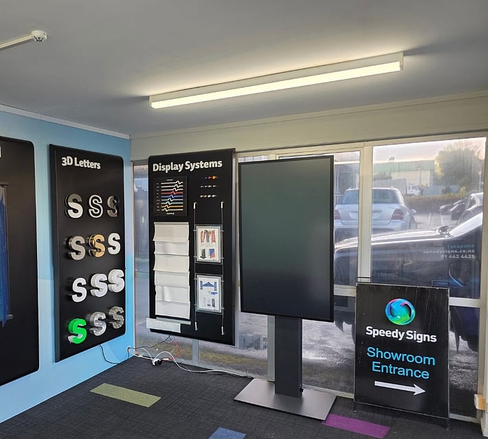 Speedy Signs Takapuna interior entrance