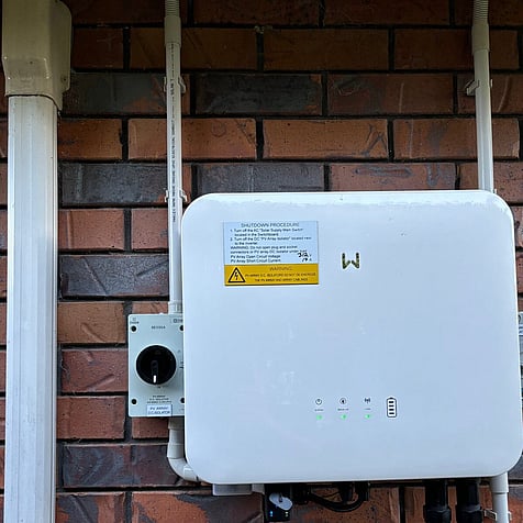 Solar inverter and DC isolator on a Hamilton home