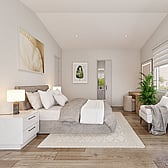 Render of the Pukaki room fitted out as a sleepout