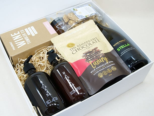 Congratulations gift box featuring celebratory treats and premium New Zealand gifts for special milestones.