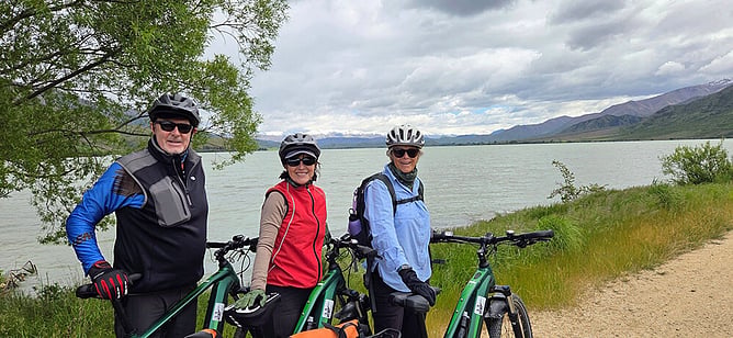 Riders on the trails on a multi-day South Island cycling itinerary