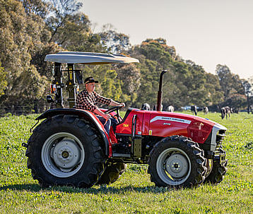 MF 3700 Series Tractor side view