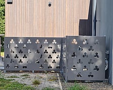 Lasercut Screen Panels for Outdoor AC Area