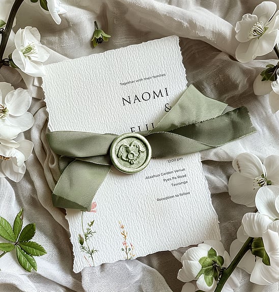 Wildflower wedding invitation design