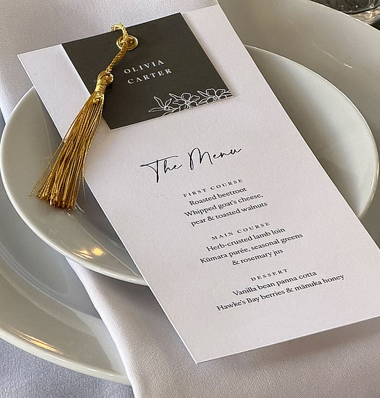 Manuka Wedding Menu