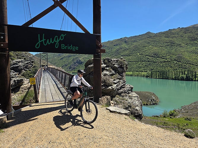 Riding the Hugo Bridge on New Zealands bike trails