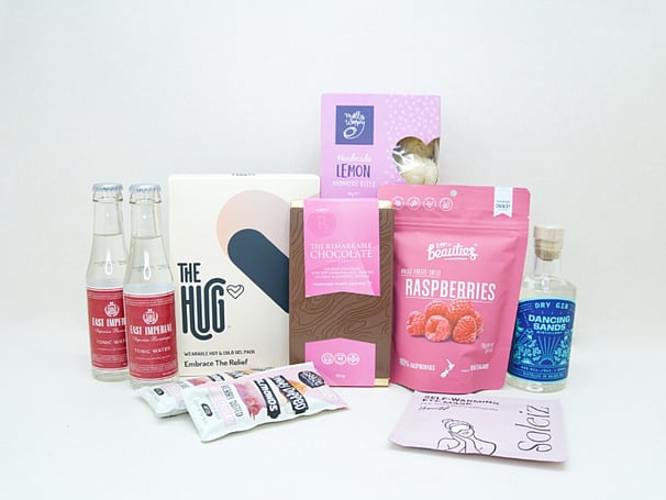 Self care gift box NZ filled with NZ-made beauty and wellness products from KYND Gift Boxes