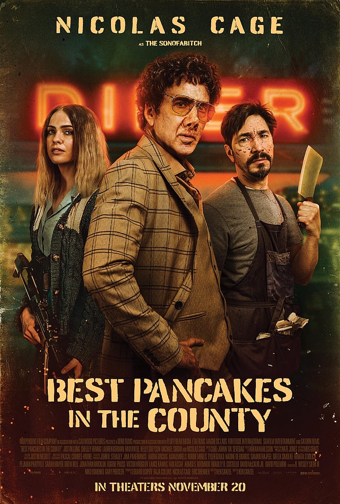 'BEST PANCAKES IN THE COUNTY' – Nicolas Cage, Justin Long And Shelley Hennig Action Thriller