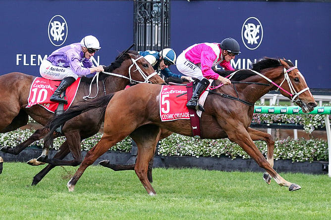 Cosmic Crusader claims the 2026 Gr.1 Cox Plate (2030m). - Photo: ultimateracingphotos.com.au