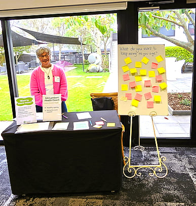 Asking people what ageing well means to them at the Age Is Just a Number forum.