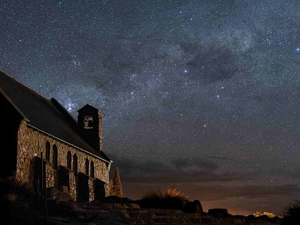 Lake Tekapo and The Good Shepherd under the stars