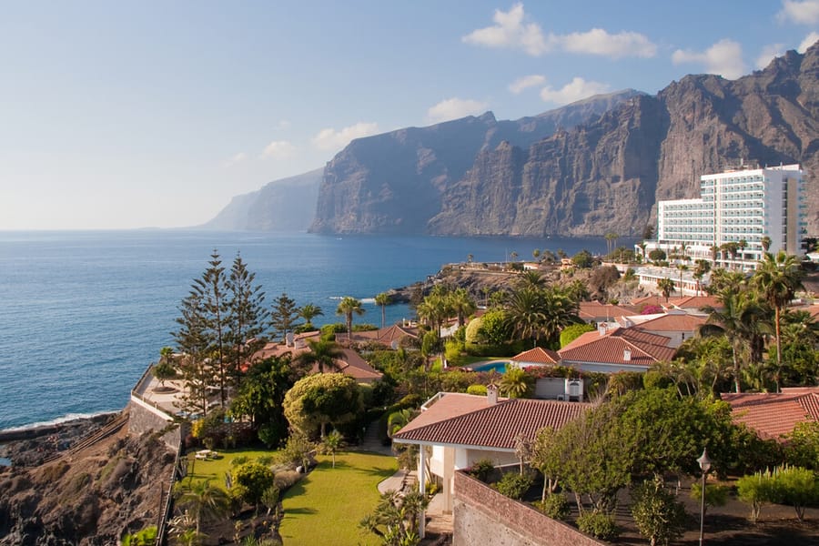 Los Gigantes cliffs above the sea on the west coast of Tenerife